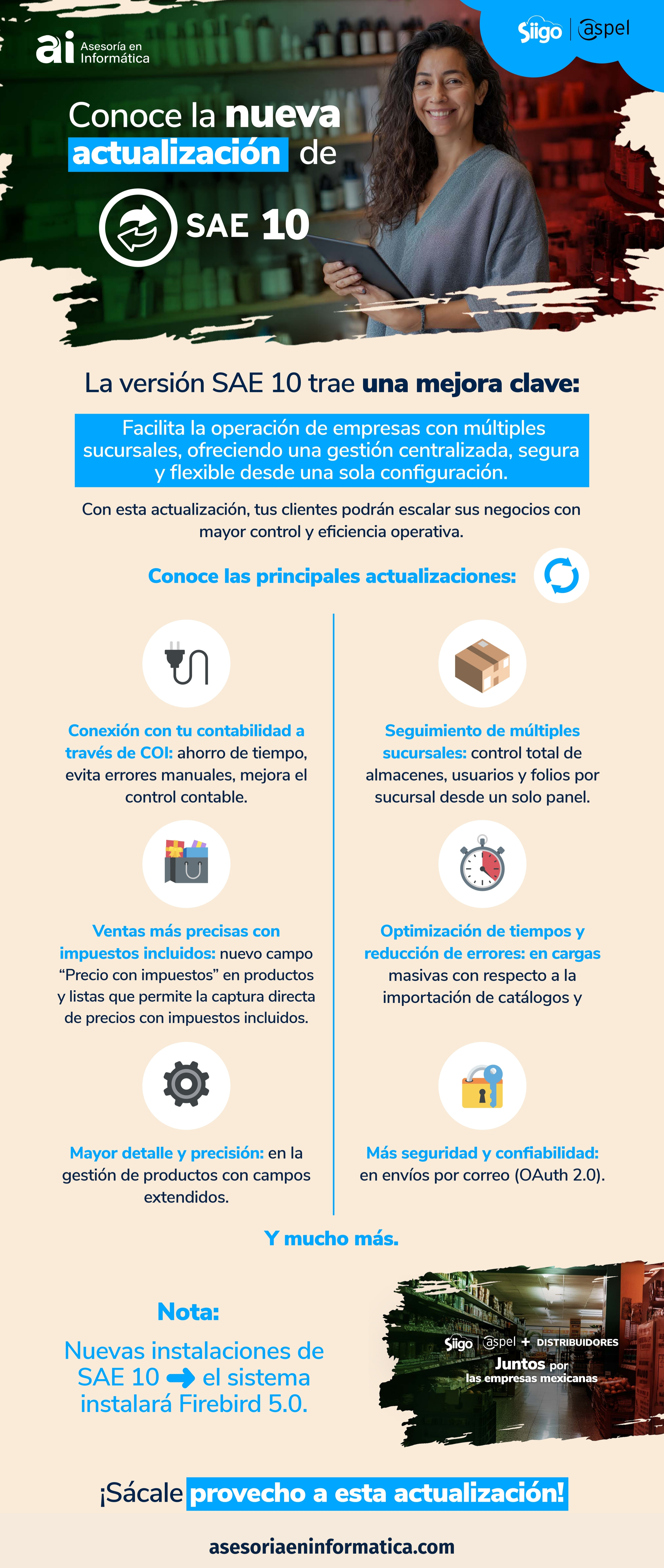 nuevas funciones de sae 10