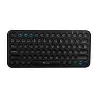 TECLADO INALAMBRICO MULTIDISPOSITIVO (HASTA 3) / VORAGO / KBW-400 / SLIM / REGARGABLE / TIPO C / 2 BLUETOOTH + WIRELESS / NEGRO